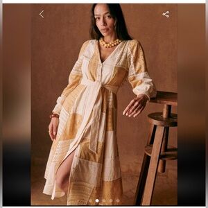 Sezane Matissa Dress Beige - Size 8 EUC